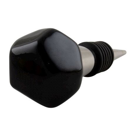 Solid Black Octagon Ceramic Wine Stopper Online